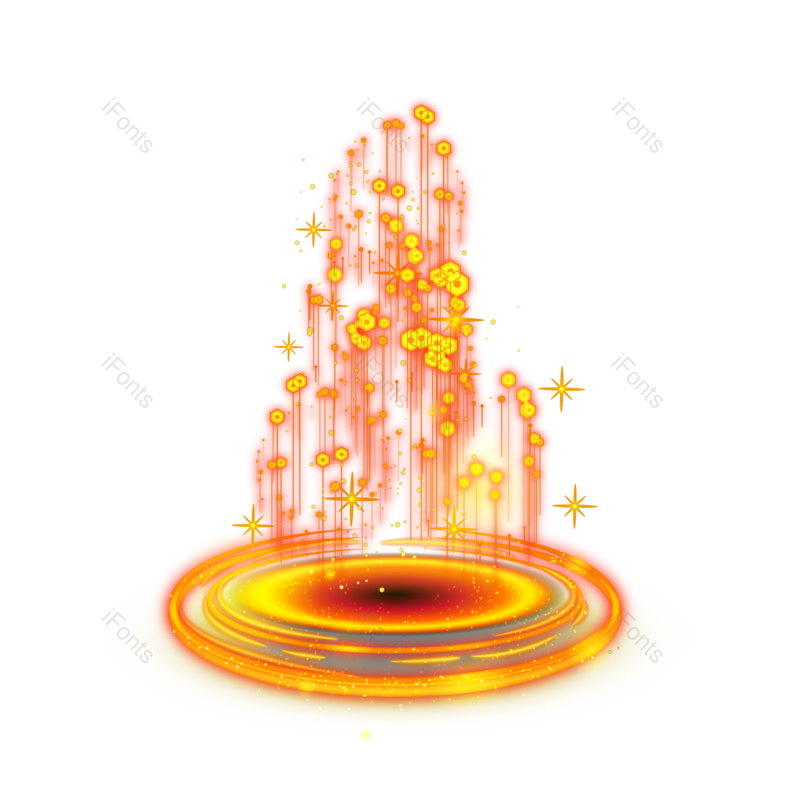 光效图片,喜庆元素,金红色PNG,几何免抠素材